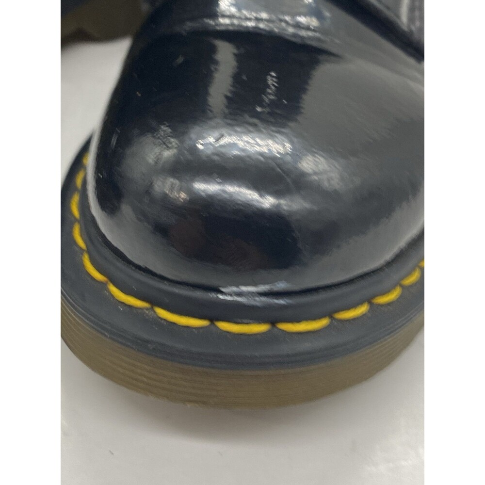 Dr. Martens Black Lace-Up Boots Patent Leather Size US W 7/ US M 6 1460W - Picture 8 of 11